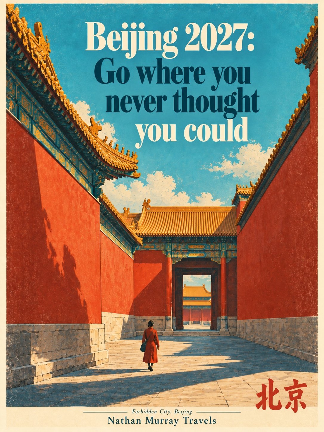 Beijing — an original illustrated journey through the red walls and golden roofs of the Forbidden City