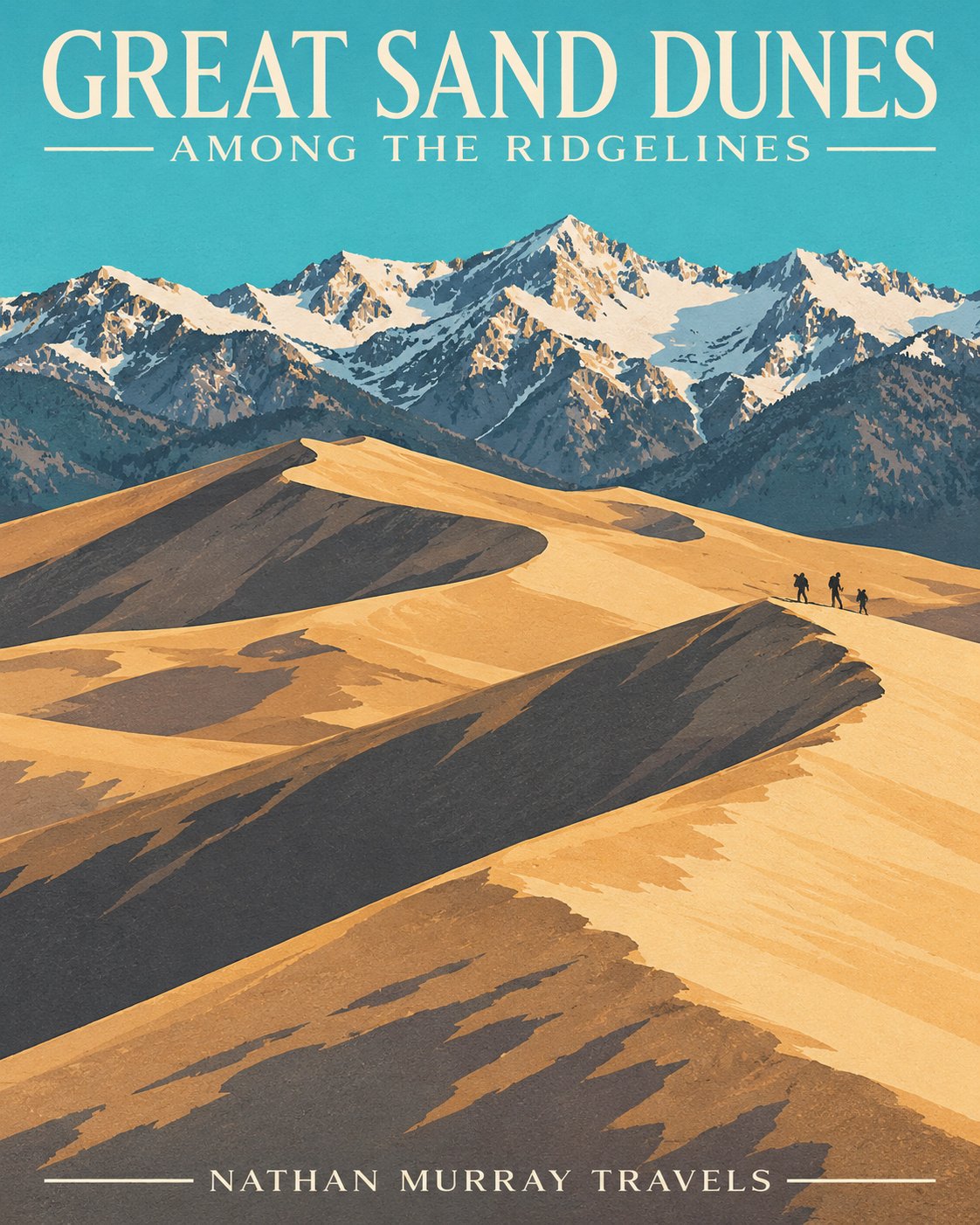 Great Sand Dunes — among the ridgelines