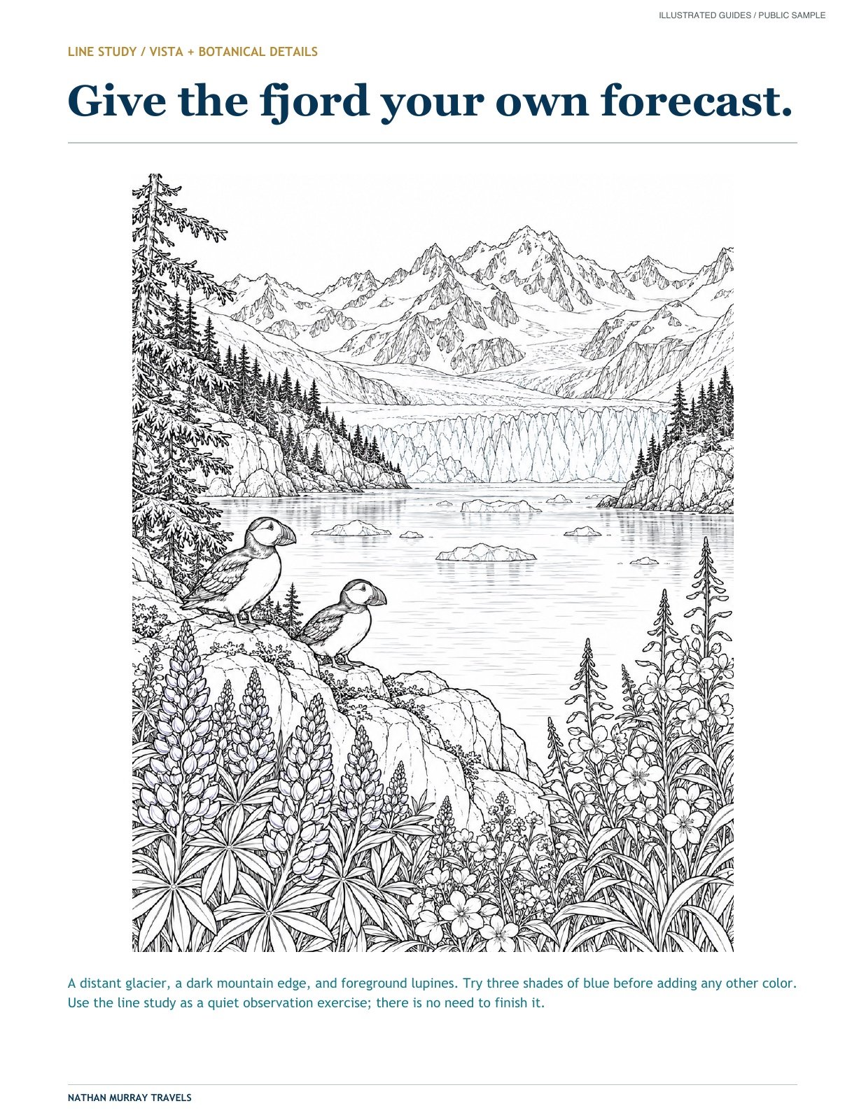 A fjord line study to make your own